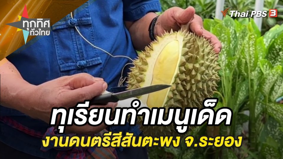 ทุเรียนทำเมนูเด็ดงานดนตรีสีสันตะพง จ.ระยอง