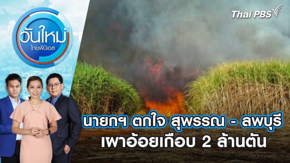 นายกฯ ตกใจ สุพรรณ - ลพบุรี เผาอ้อยเกือบ 2 ล้านตัน | วันใหม่ ไทยพีบีเอส | 23 ก.พ. 67