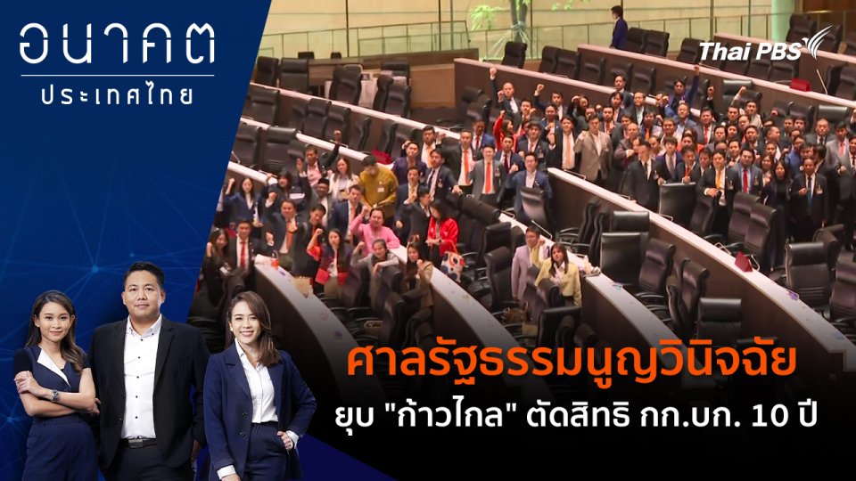 ศาลรัฐธรรมนูญวินิจฉัยยุบ "ก้าวไกล" ตัดสิทธิ กก.บก. 10 ปี