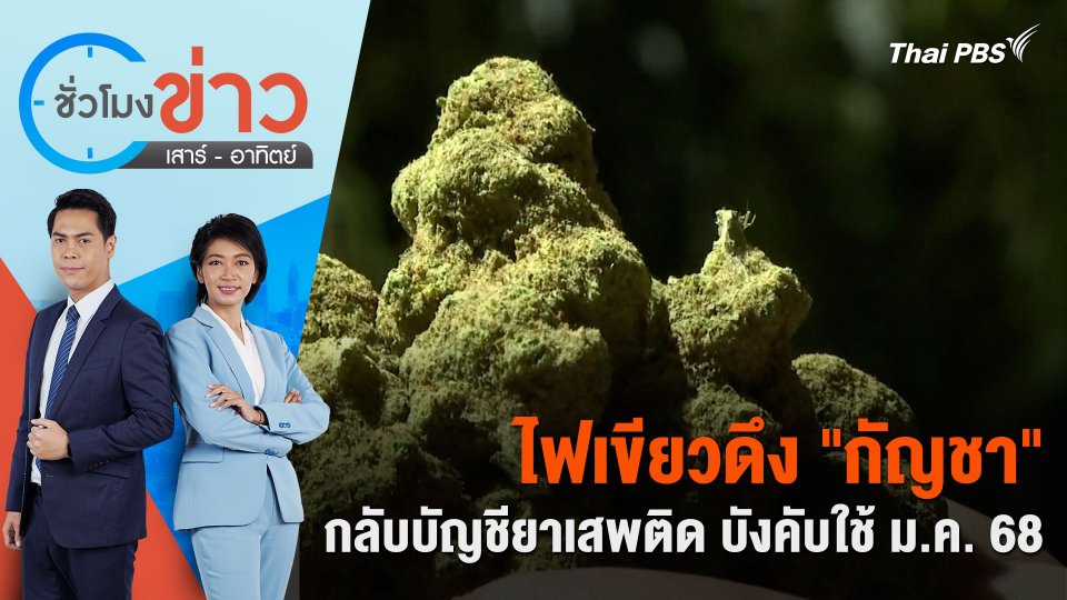 ไฟเขียวดึง "กัญชา" กลับบัญชียาเสพติด บังคับใช้ ม.ค. 68 | ชั่วโมงข่าว เสาร์ - อาทิตย์ | 6 ก.ค. 67