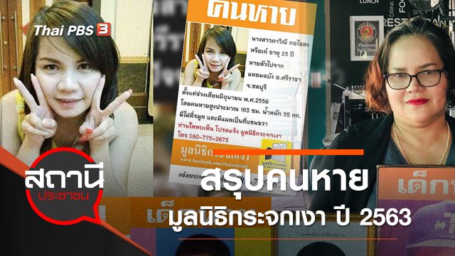 สรุปคนหาย มูลนิธิกระจกเงา ปี 2563