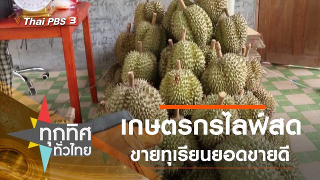 เกษตรกรไลฟ์สดขายทุเรียนยอดขายดี