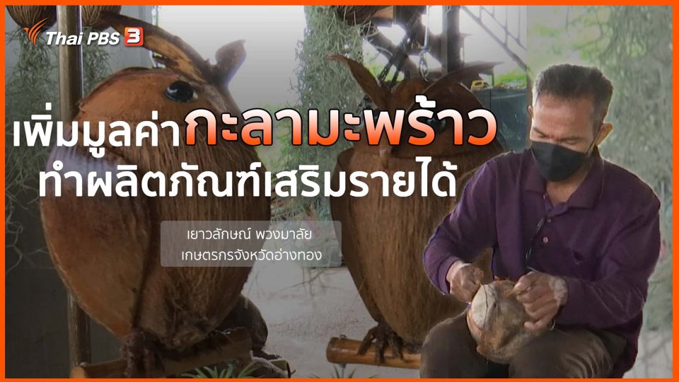 พอดีพอเพียง : เพิ่มมูลค่ากะลามะพร้าว ทำผลิตภัณฑ์เสริมรายได้