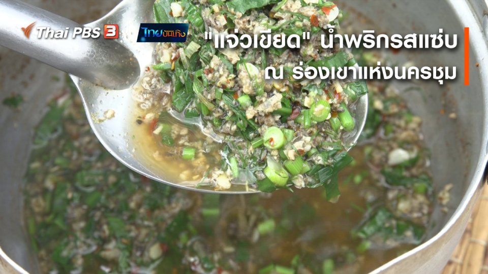 ​อิ่มมนต์รส : "แจ่วเขียด" น้ำพริกรสแซ่บ ณ ร่องเขาแห่งนครชุม