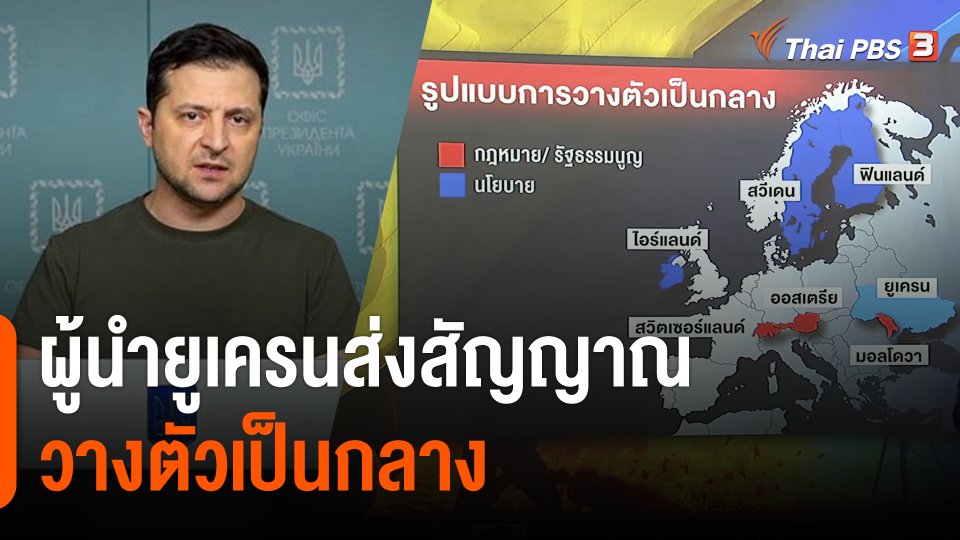 วิเคราะห์สถานการณ์ต่างประเทศ : ผู้นำยูเครนส่งสัญญาณวางตัวเป็นกลาง
