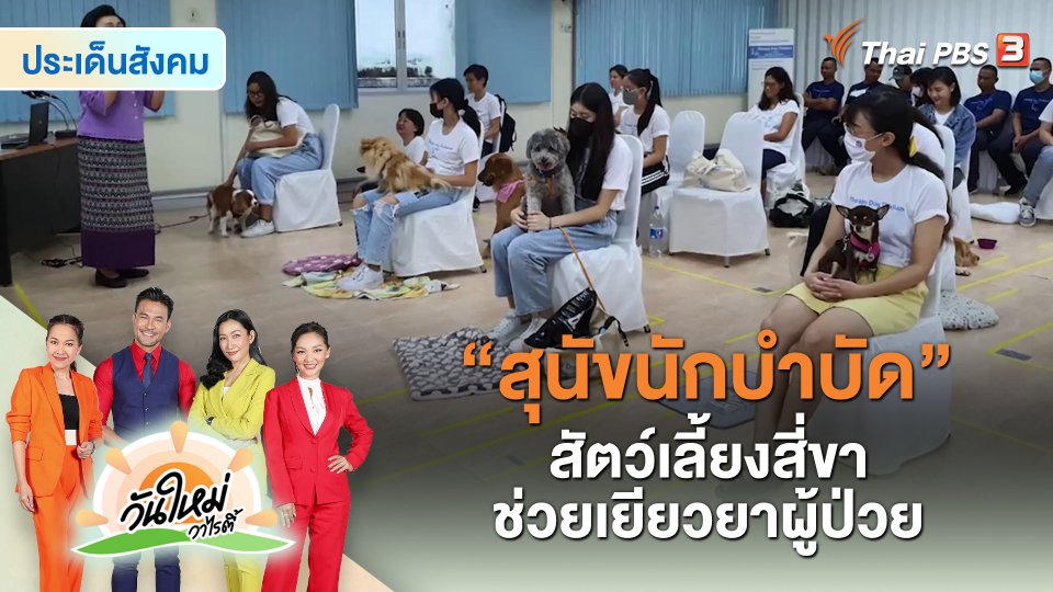 ประเด็นสังคม : “สุนัขนักบำบัด” สัตว์เลี้ยงสี่ขาช่วยเยียวยาผู้ป่วย