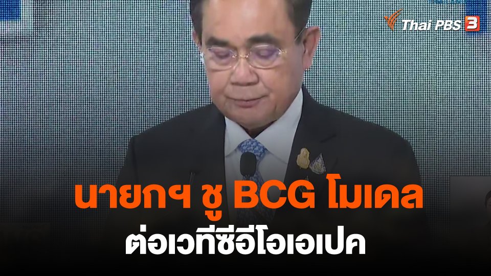 นายกฯ ชู BCG โมเดลต่อเวทีซีอีโอเอเปค