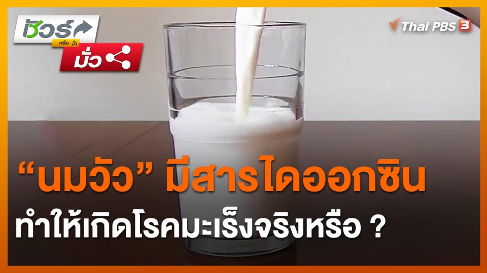ชัวร์หรือมั่ว : "นมวัว" มีสารไดออกซิน ทำให้เกิดโรคมะเร็งจริงหรือ ?