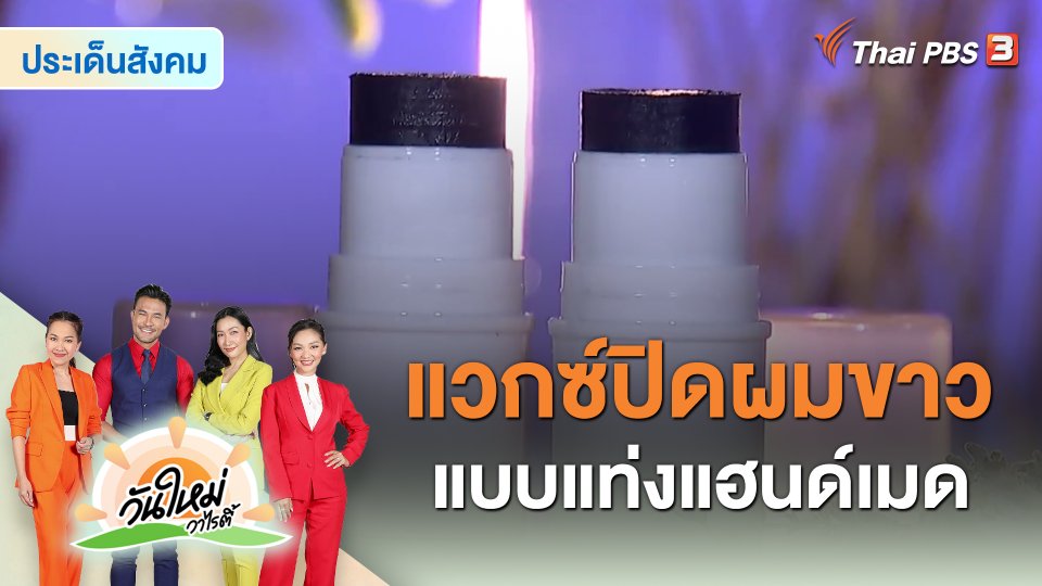 สีสันวาไรตี้ : แวกซ์ปิดผมขาวแบบแท่งแฮนด์เมด