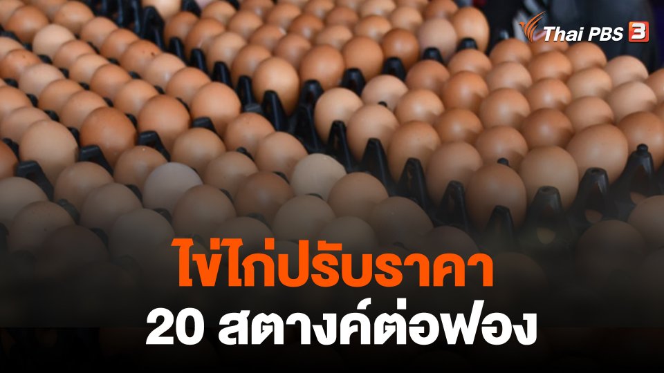 ไข่ไก่ปรับราคา 20 สตางค์ต่อฟอง