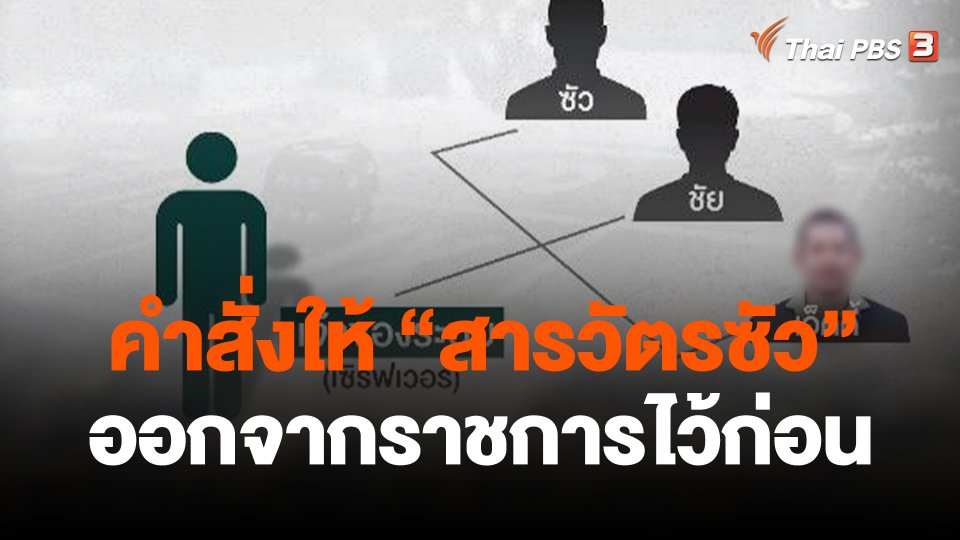 คำสั่งให้ สารวัตรซัว ออกจากราชการไว้ก่อน