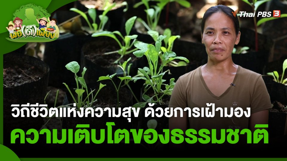 ​พอดีพอเพียง : วิถีชีวิตแห่งความสุข ด้วยการเฝ้ามองความเติบโตของธรรมชาติ