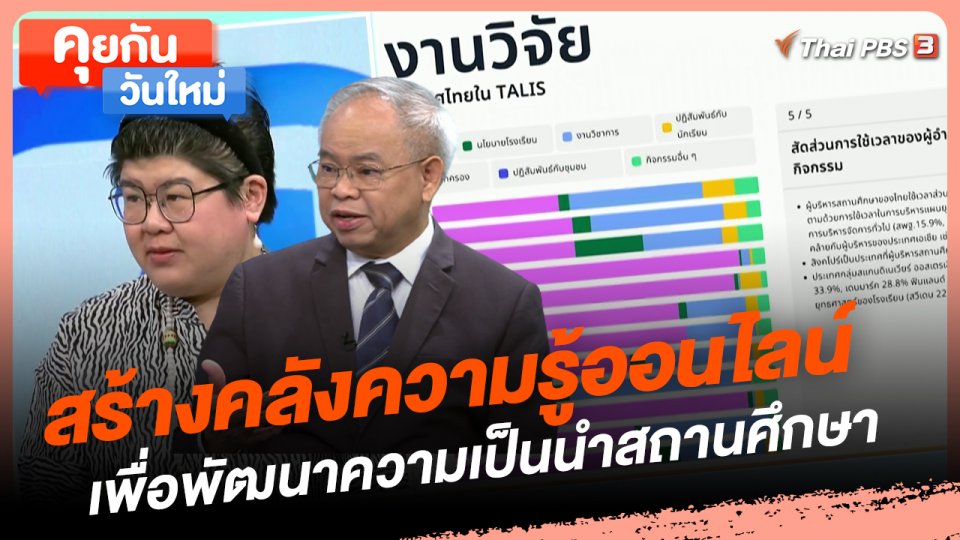 คุยกันวันใหม่ : สร้างคลังความรู้ออนไลน์ เพื่อพัฒนาความเป็นนำสถานศึกษา