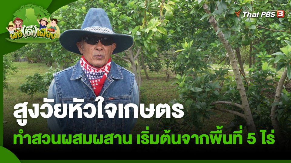 พอดีพอเพียง : สูงวัยหัวใจเกษตรทำสวนผสมผสาน เริ่มต้นจากพื้นที่ 5 ไร่