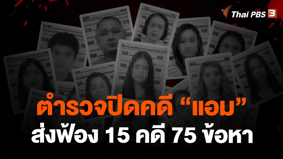 ตำรวจปิดคดี "แอม" ส่งฟ้อง 15 คดี 75 ข้อหา