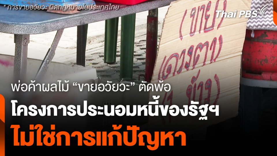 พ่อค้าผลไม้ "ขายอวัยวะ" ตัดพ้อ โครงการประนอมหนี้ของรัฐฯ ไม่ใช้การแก้ปัญหา