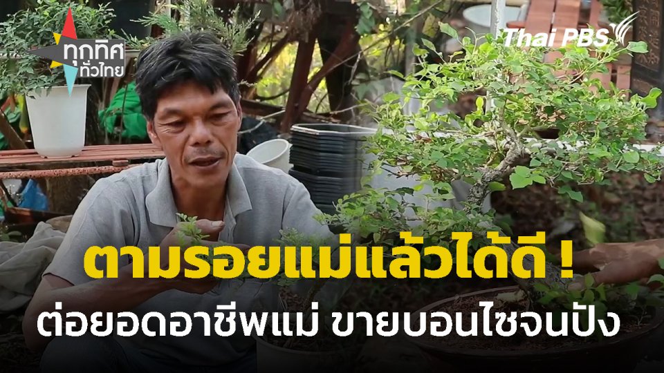 ต่อยอดอาชีพแม่ ทำบอนไซขาย จ.กำแพงเพชร