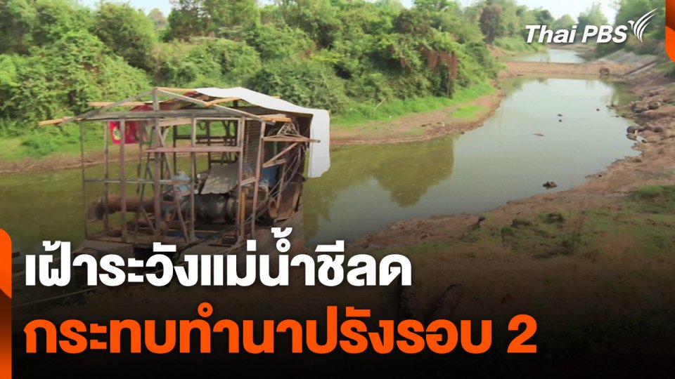 เฝ้าระวังแม่น้ำชีลด กระทบทำนาปรังรอบ 2