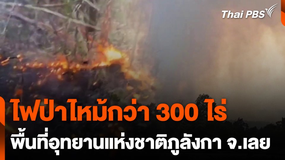ไฟป่าลุกไหม้พื้นที่อุทยานแห่งชาติภูลังกา จ.เลย กว่า 300 ไร่