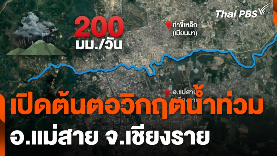 เปิดต้นตอวิกฤตมหาอุทกภัย น้ำท่วม อ.แม่สาย จ.เชียงราย