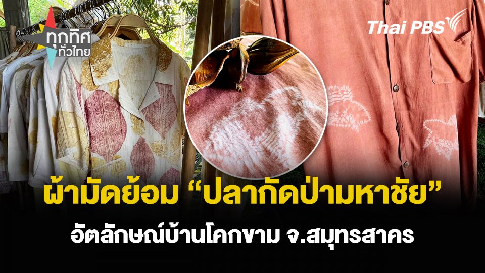 ผ้ามัดย้อม “ปลากัดป่ามหาชัย” อัตลักษณ์บ้านโคกขาม จ.สมุทรสาคร