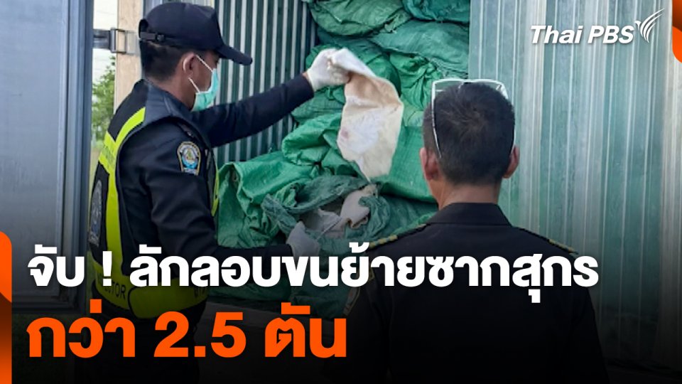 จับ ! ลักลอบขนย้ายซากสุกรกว่า 2.5 ตัน ที่ จ.มุกดาหาร