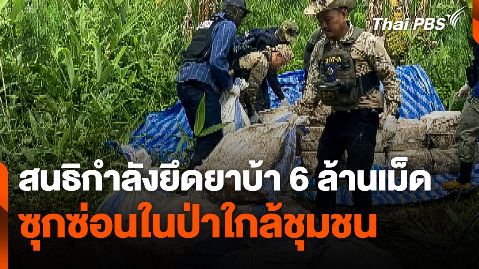 ตำรวจสนธิกำลังยึดยาบ้า 6 ล้านเม็ด ซุกซ่อนในป่าใกล้ชุมชน