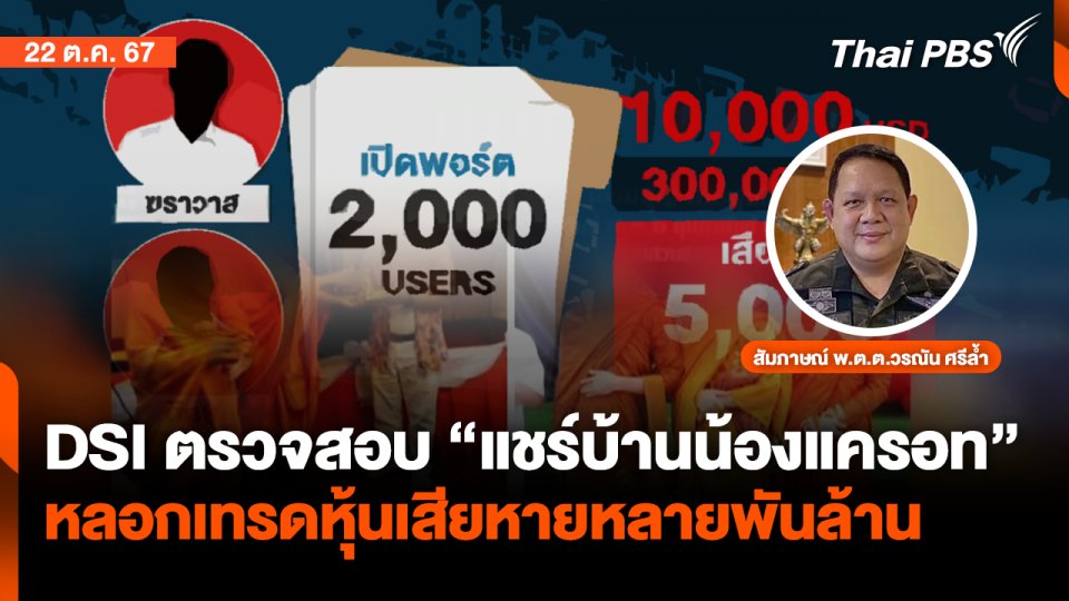 ตรวจสอบแชร์พระสงฆ์ หลอกเทรดหุ้น | จับตาสถานการณ์ | 21 ต.ค. 67