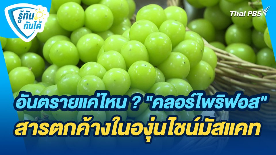 รู้ทันกันได้ : "คลอร์ไพริฟอส" สารตกค้างในองุ่นไชน์มัสแคทอันตรายมากน้อยแค่ไหน ?