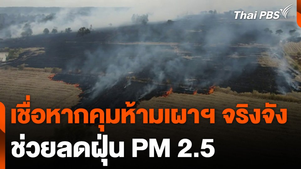 เชื่อหากคุมห้ามเผาฯ จริงจัง ช่วยลดฝุ่น PM 2.5