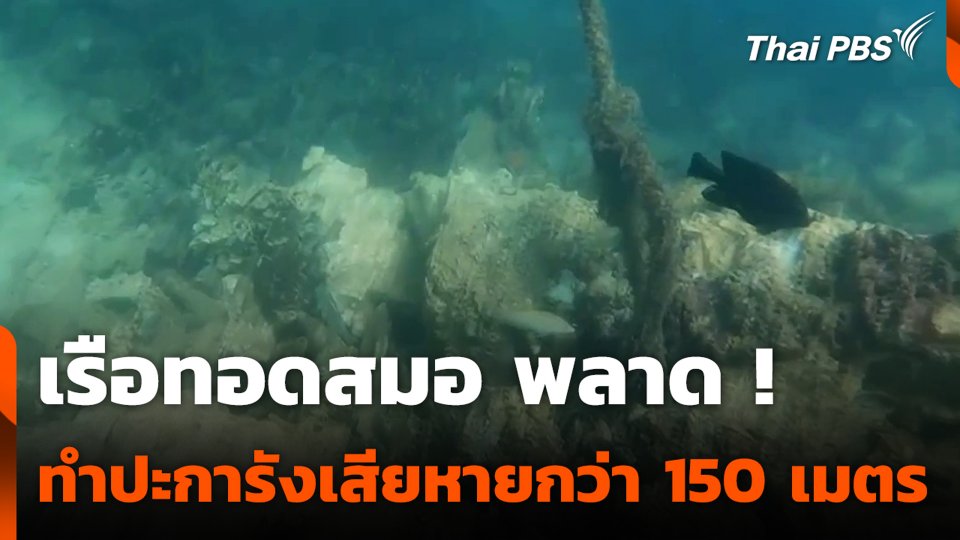 เรือทอดสมอ พลาด ! ทำปะการังเสียหายกว่า 150 เมตร