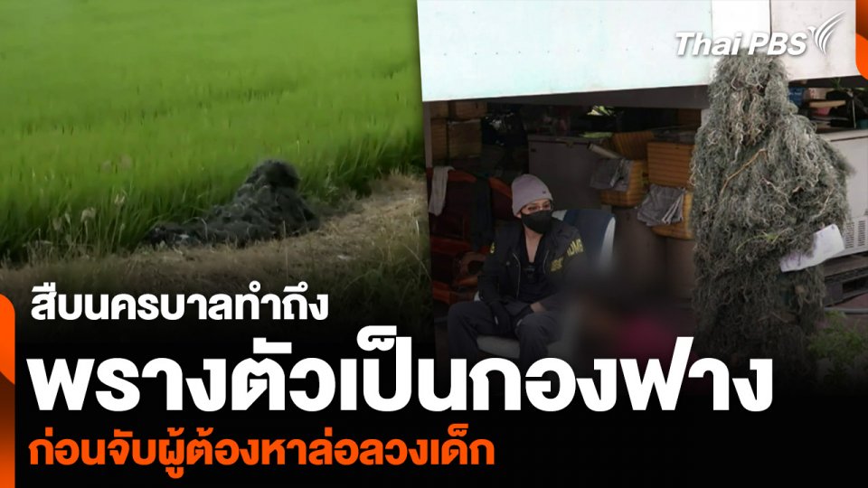 สืบนครบาลทำถึง พรางตัวเป็นกองฟาง ก่อนจับผู้ต้องหาล่อลวงเด็ก