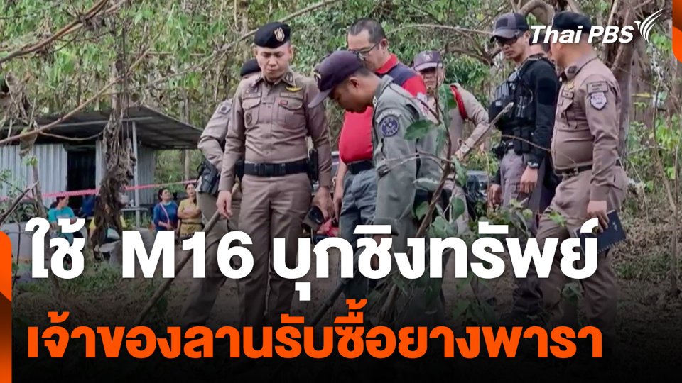 ใช้  M 16 บุกชิงทรัพย์ เจ้าของลานรับซื้อยางพารา