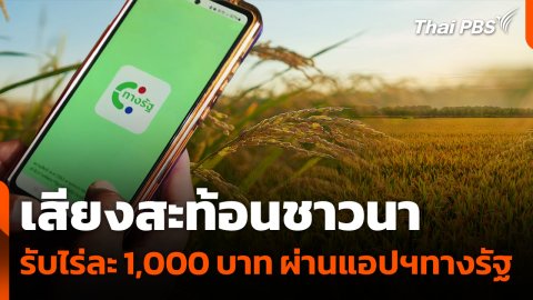 เสียงสะท้อนชาวนา รับไร่ละ 1,000 บาท ผ่านแอปฯ ทางรัฐ