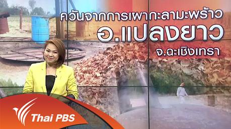 ร้องทุก(ข์) ลงป้ายนี้ - วันจากการเผากะลามะพร้าว อ.แปลงยาว จ.ฉะเชิงเทรา