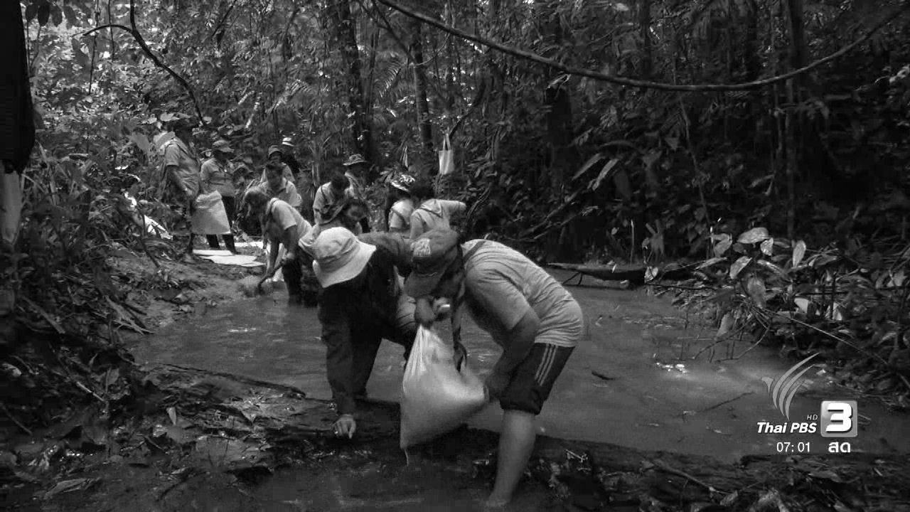 สร้างฝายชะลอน้ำเทิดพระเกียรติในหลวง