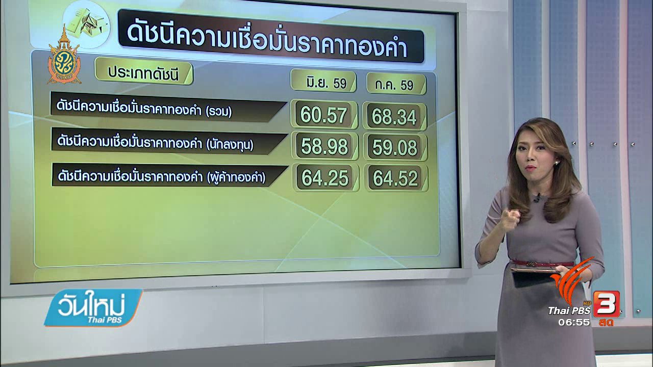 วันใหม่ ไทยพีบีเอส - จับสัญญาณเศรษฐกิจ : เศรษฐกิจผันผวน จังหวะลงทุนทองคำ