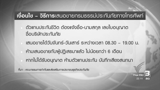 ที่นี่ Thai PBS : แก้ปัญหาละเมิดสิทธิ์โทรขายประกัน