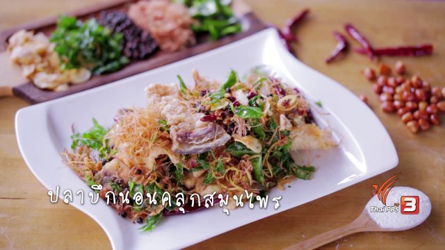 ปลาบึกนอนคลุกสมุนไพร