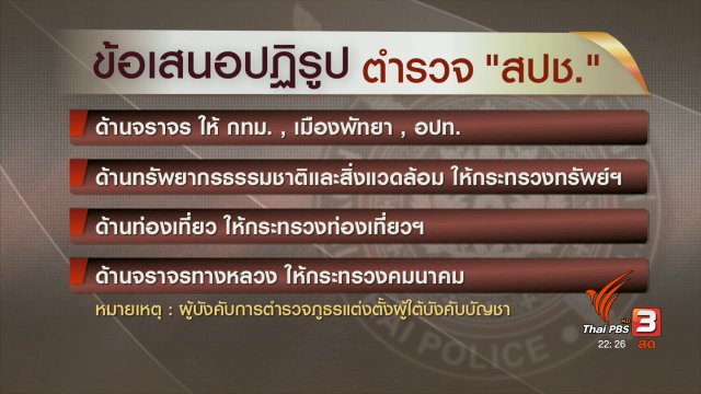 ที่นี่ Thai PBS : นายกฯ เตรียมลงนามแต่งตั้ง คกก.ปฏิรูปตำรวจ