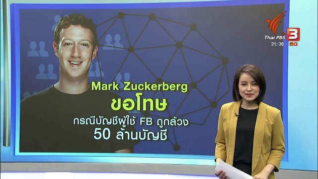 "มาร์ค ซักเกอร์เบิร์ก" ขอโทษ กรณีล้วงข้อมูลบัญชี FB