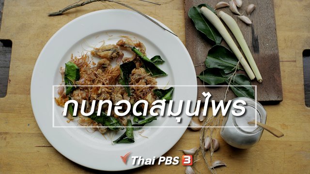 เมนูอาหารฟิวชัน : กบทอดสมุนไพร