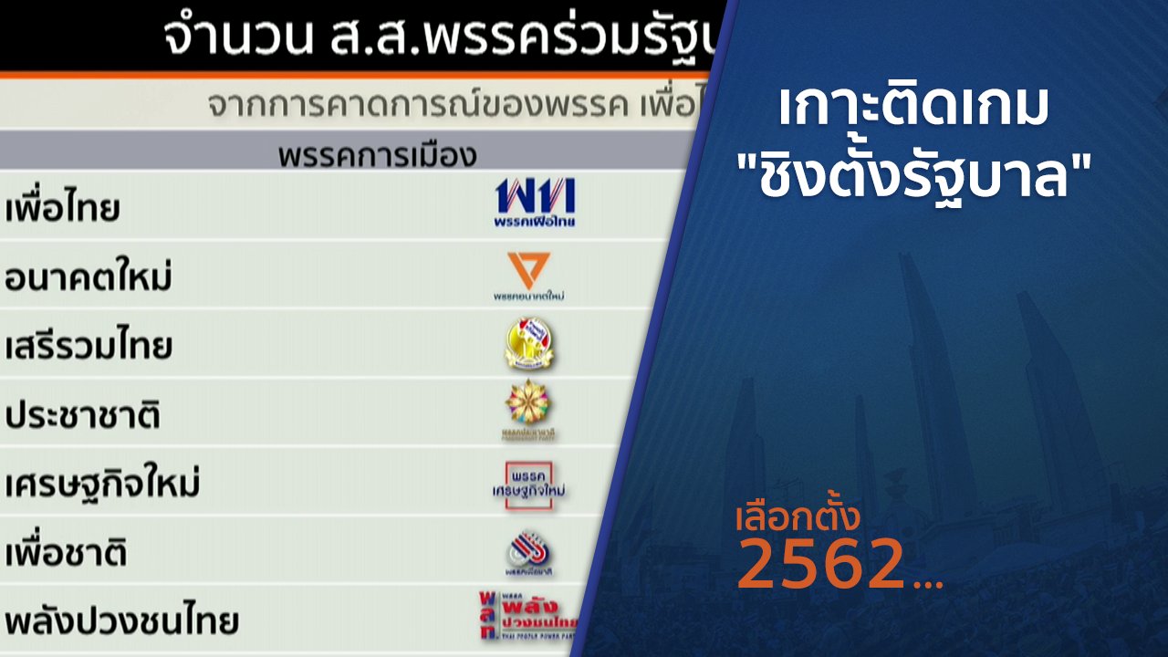 เลือกตั้ง 2562 - มุม(การ)เมือง : เกาะติดเกม "ชิงตั้งรัฐบาล"