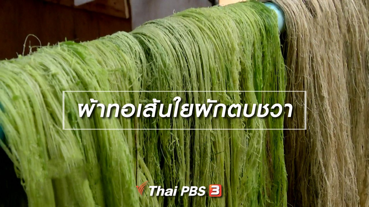 ไทยบันเทิง - หัวใจในลายผ้า : ผ้าทอเส้นใยผักตบชวา