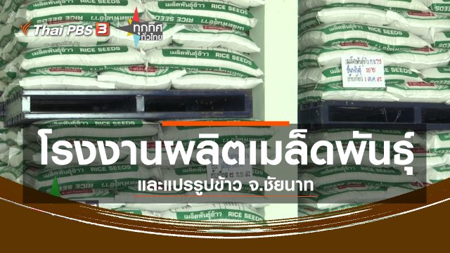 ชุมชนทั่วไทย : ชมโรงงานผลิตเมล็ดพันธุ์และแปรรูปข้าว จ.ชัยนาท