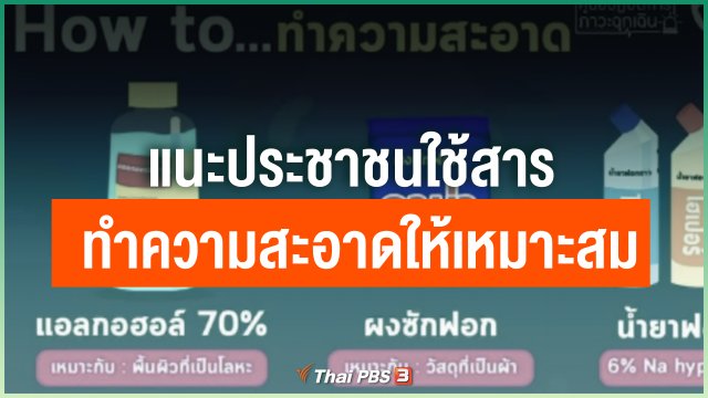 แนะประชาชนใช้สารทำความสะอาดให้เหมาะสม