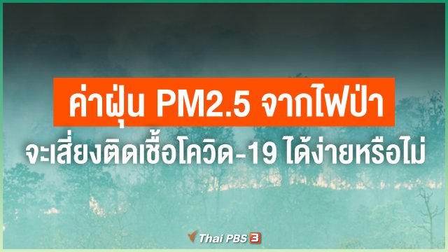 ค่าฝุ่น PM2.5 จากไฟป่า คนในพื้นที่จะเสี่ยงติดเชื้อโควิด-19 ได้ง่ายหรือไม่