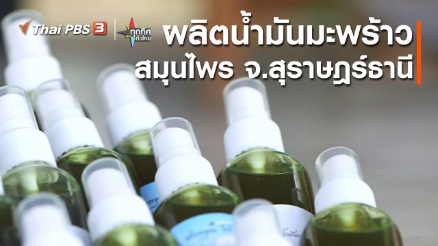 ​อาชีพทั่วไทย : ผลิตน้ำมันมะพร้าวสมุนไพร จ.สุราษฎร์ธานี